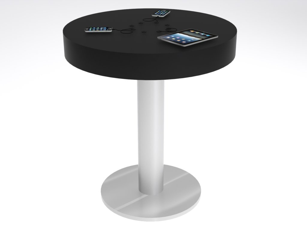 charging table with USBs