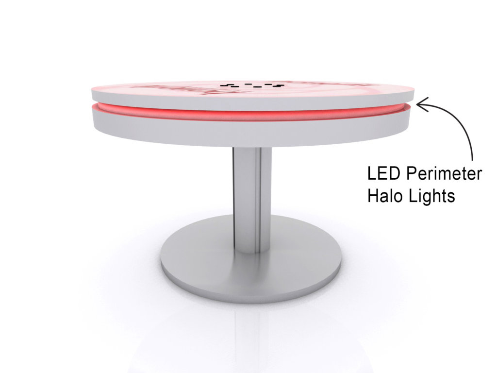 led light coffee table