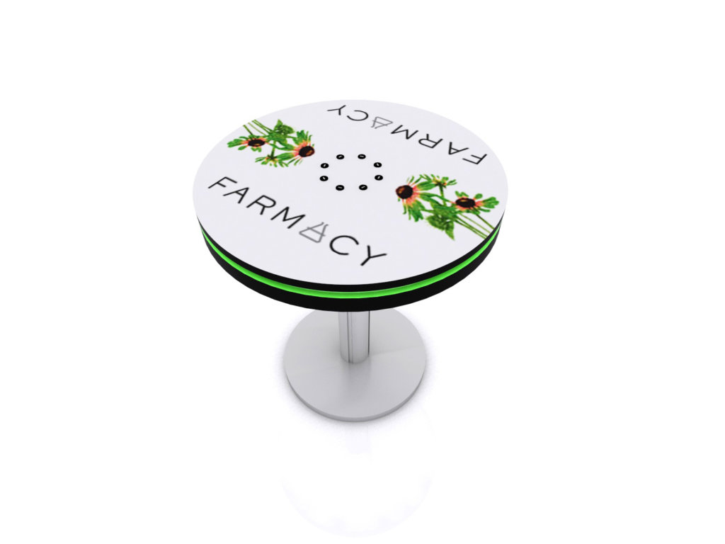 circle USB table charging station