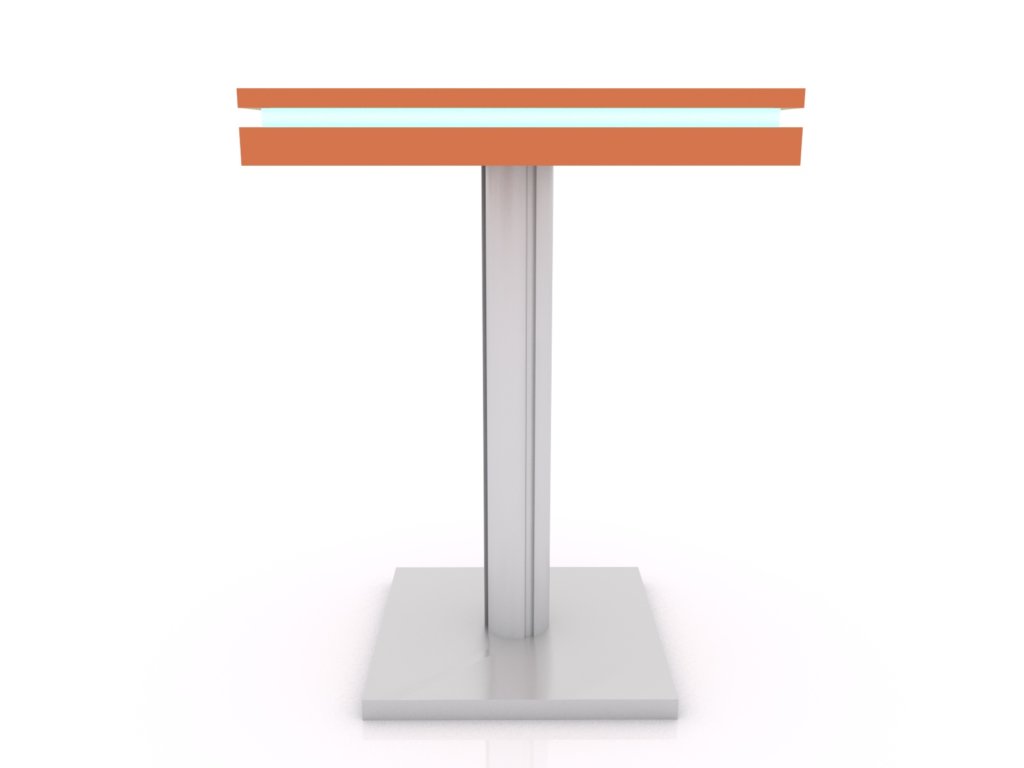 LED lights on table