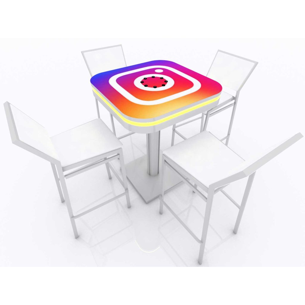 rounded square bistro table