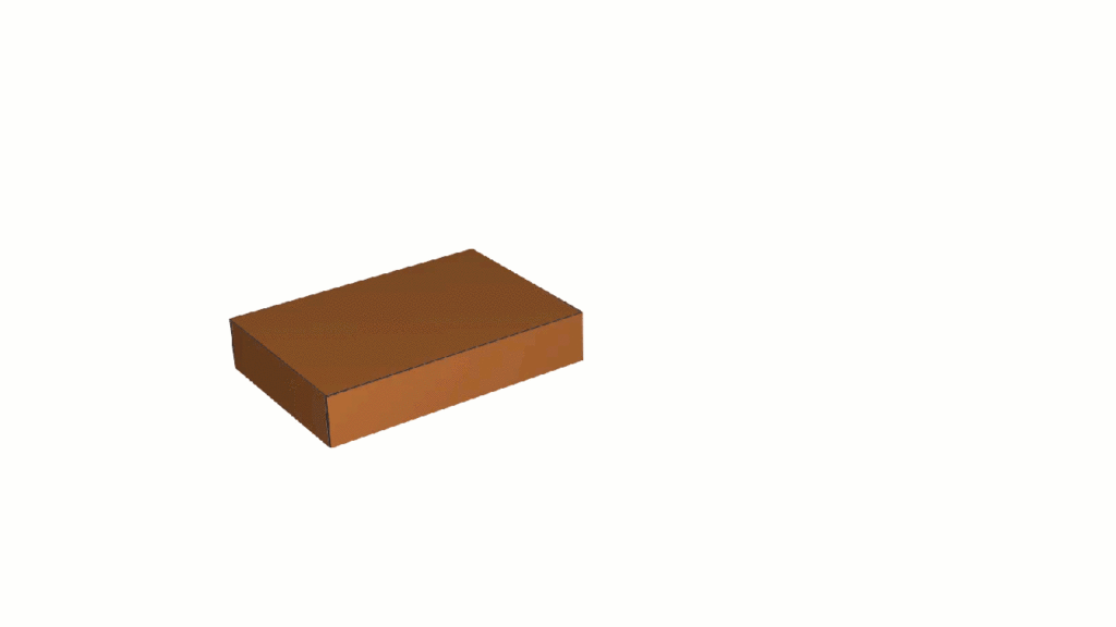8.75-in W x 16-in L x 4-in H rectangular box top and bottom.