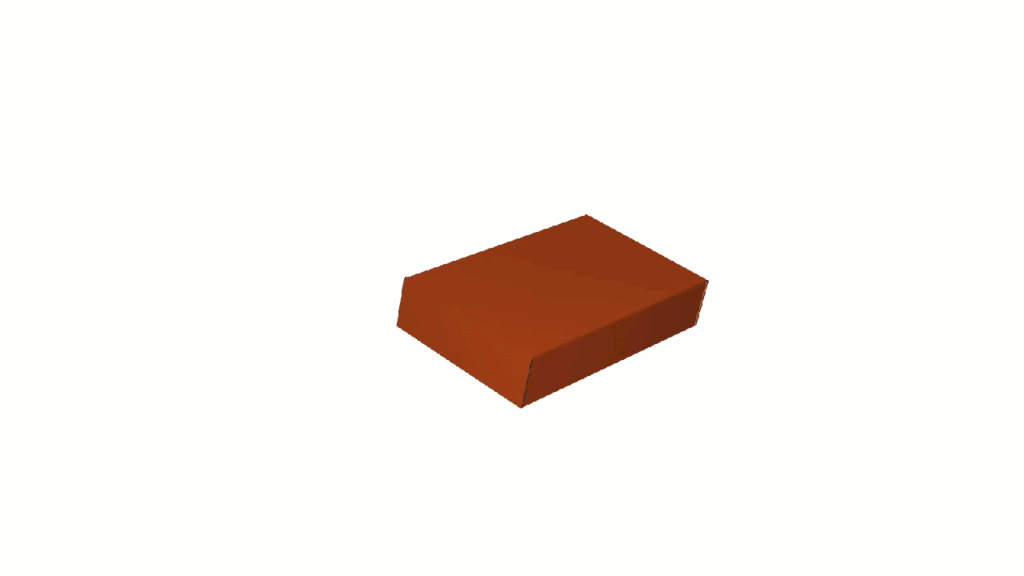 12-in W x 19.75-in L x 4-in H rectangular box.