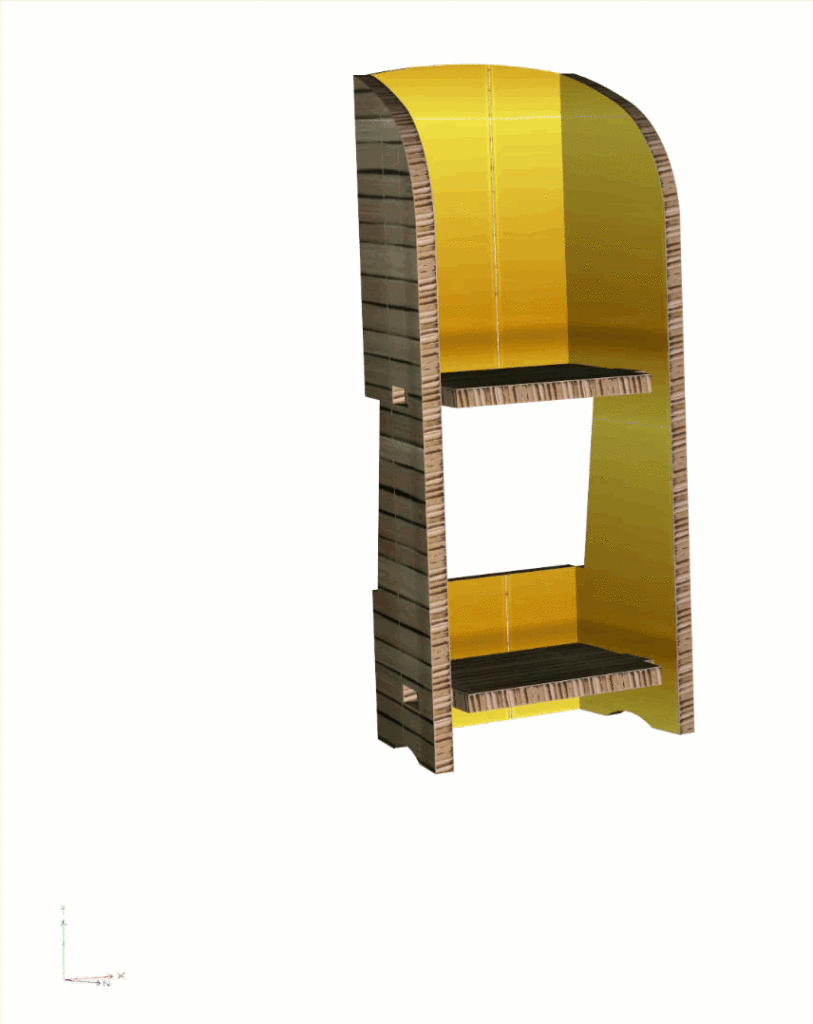 Custom Display with 2 Shelves | 23-in H x 20-in W