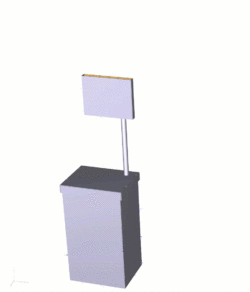 Custom Counter with Overhead Sign | 14.5-in W x 19-in L x 33.75-in H - Image 2