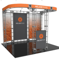 10 foot trade show display with top sign