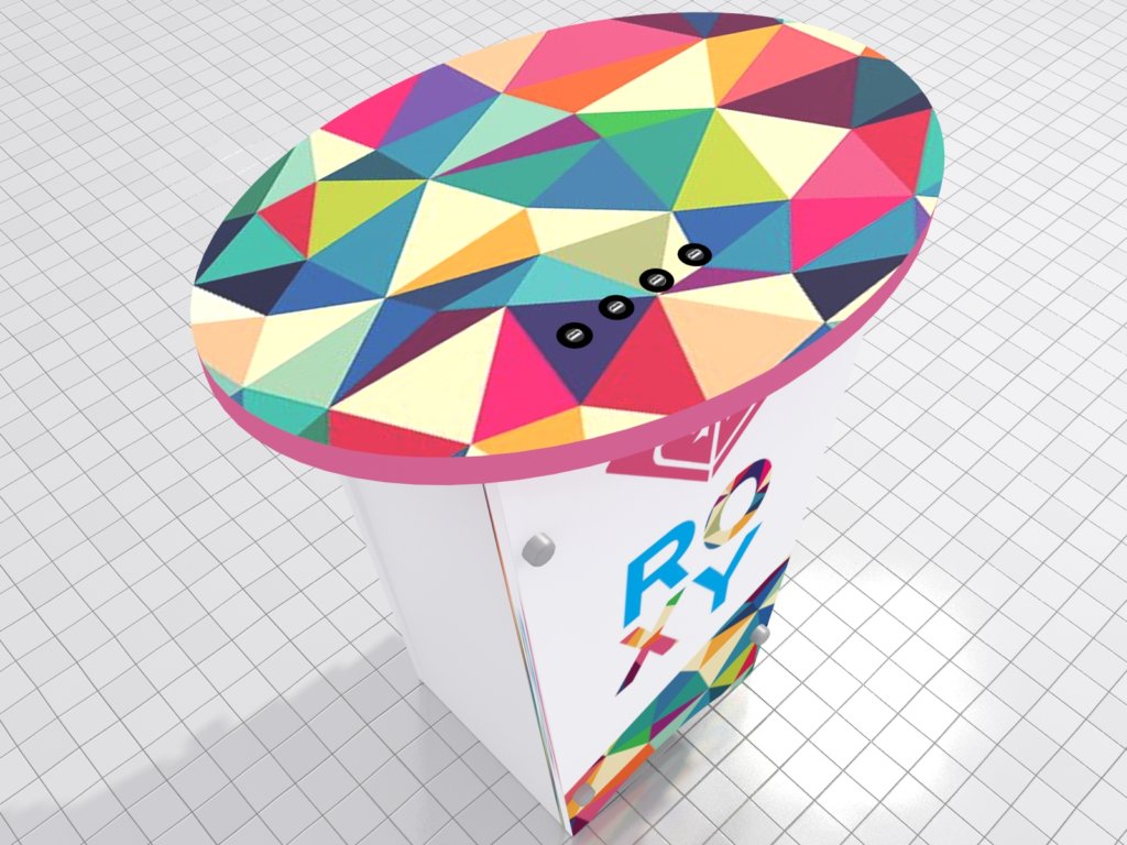 Round Charging Station Counter