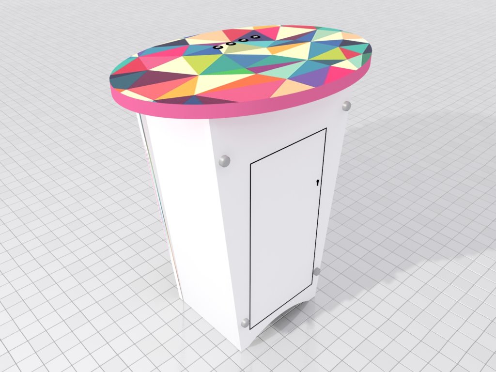 Counter with USB Chargers