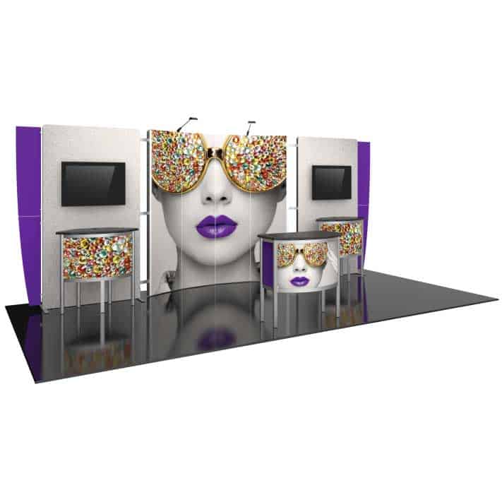 10x20 booth with counters