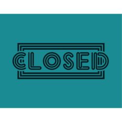 Closed Teal Poster