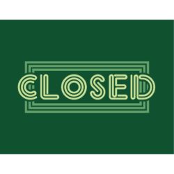 Closed Green Poster