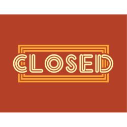 Closed Orange Poster