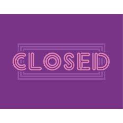 Closed Purple Poster