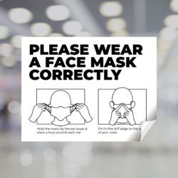 Please Wear A Face Mask Correctly Window Decal