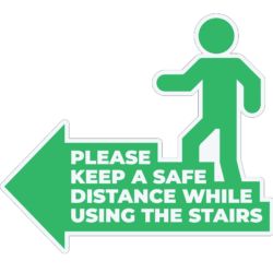 Keep A Safe Distance Floor Decal