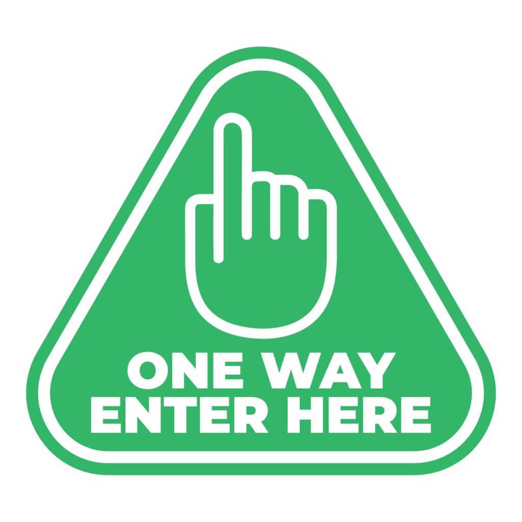 One Way - Enter Here Floor Decal