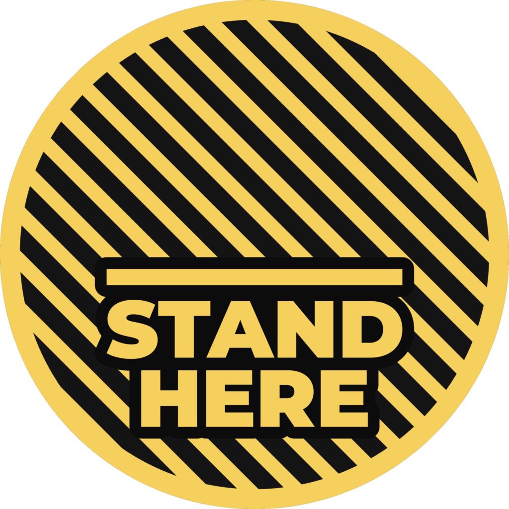 Stand Here Floor Decal