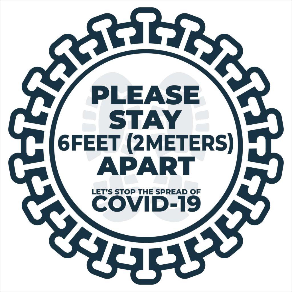Please Stay 6 Feet Floor Decal