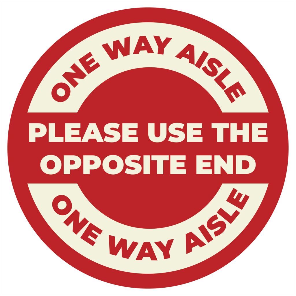 Please Use Opposite End Floor Decal
