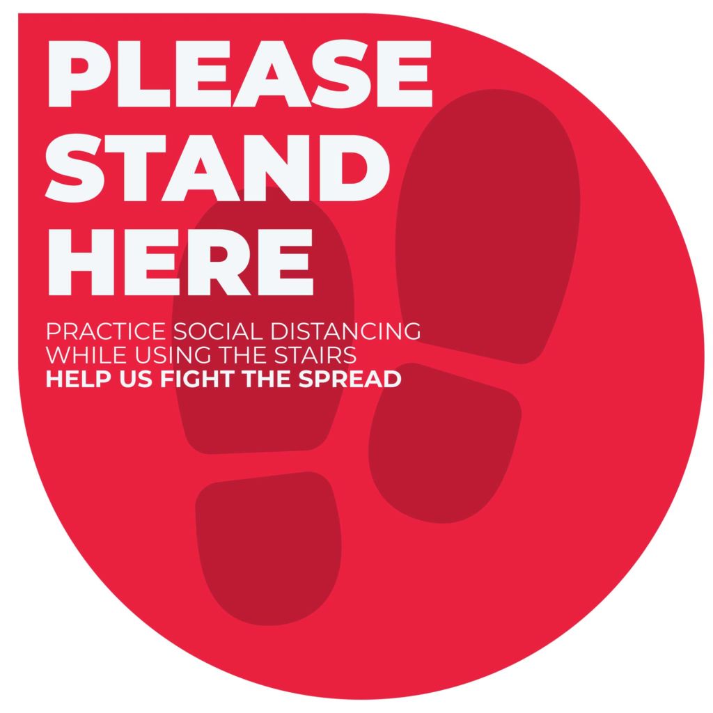 Please Stand Here Floor Decal