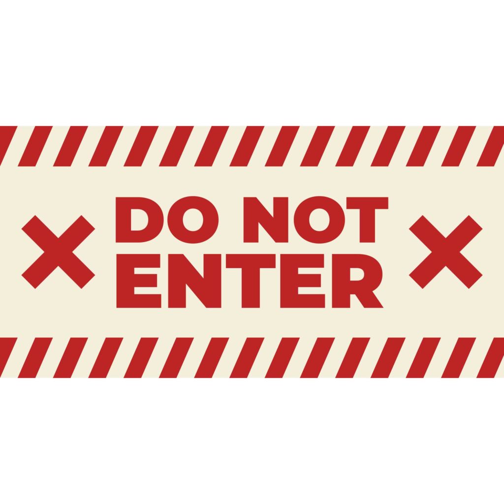 Do Not Enter Floor Decal