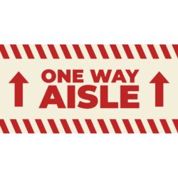 One Way Aisle floor sticker
