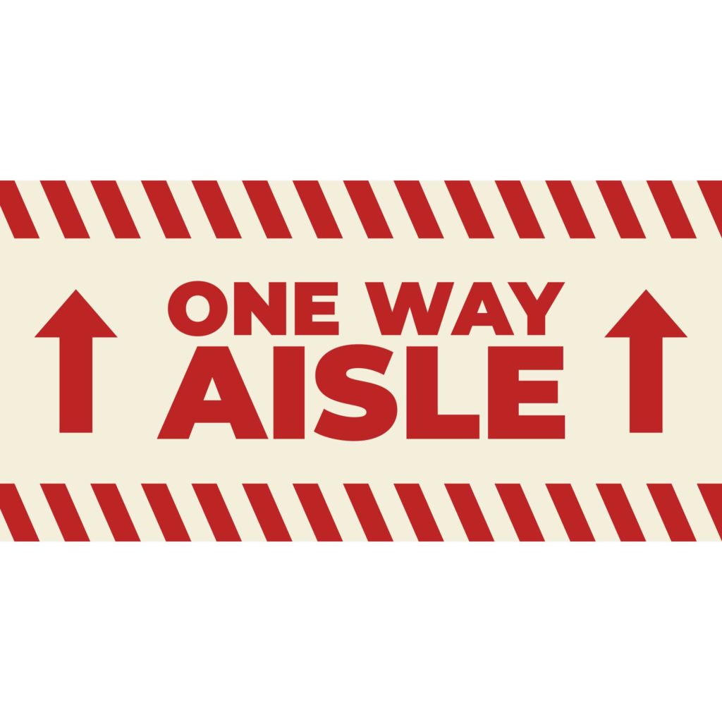 One Way Aisle Banner