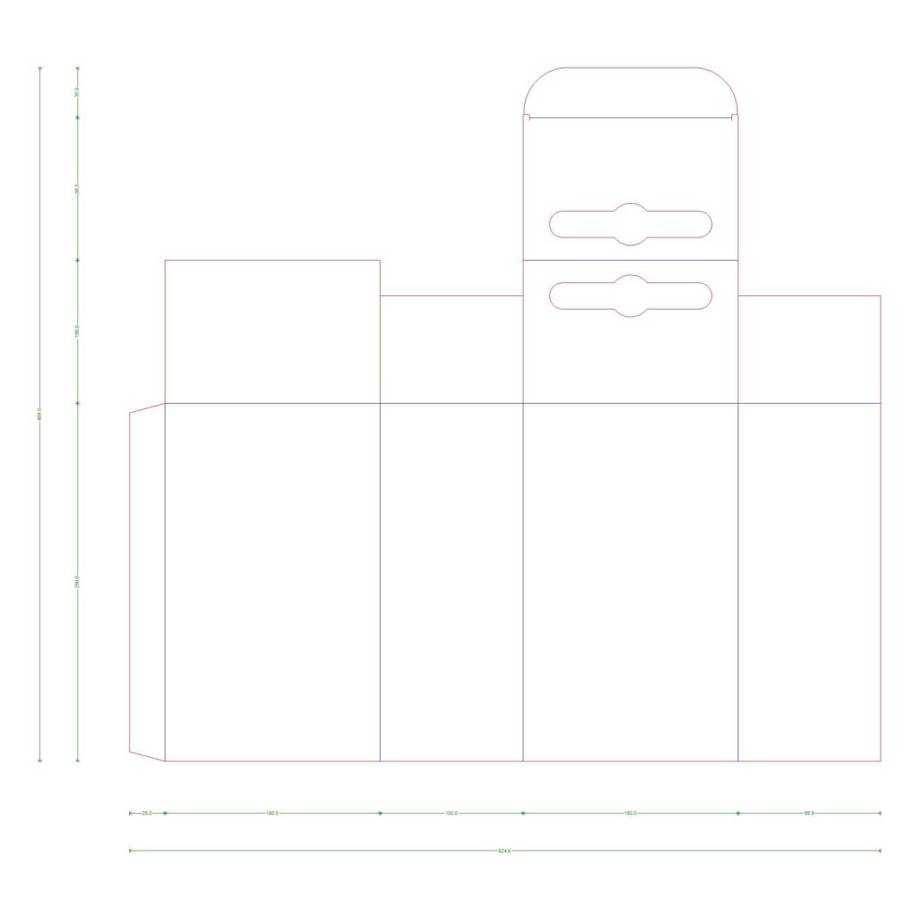 10-in H x 6-in W x 4 D Custom Printed Hanging Retail Display Boxes