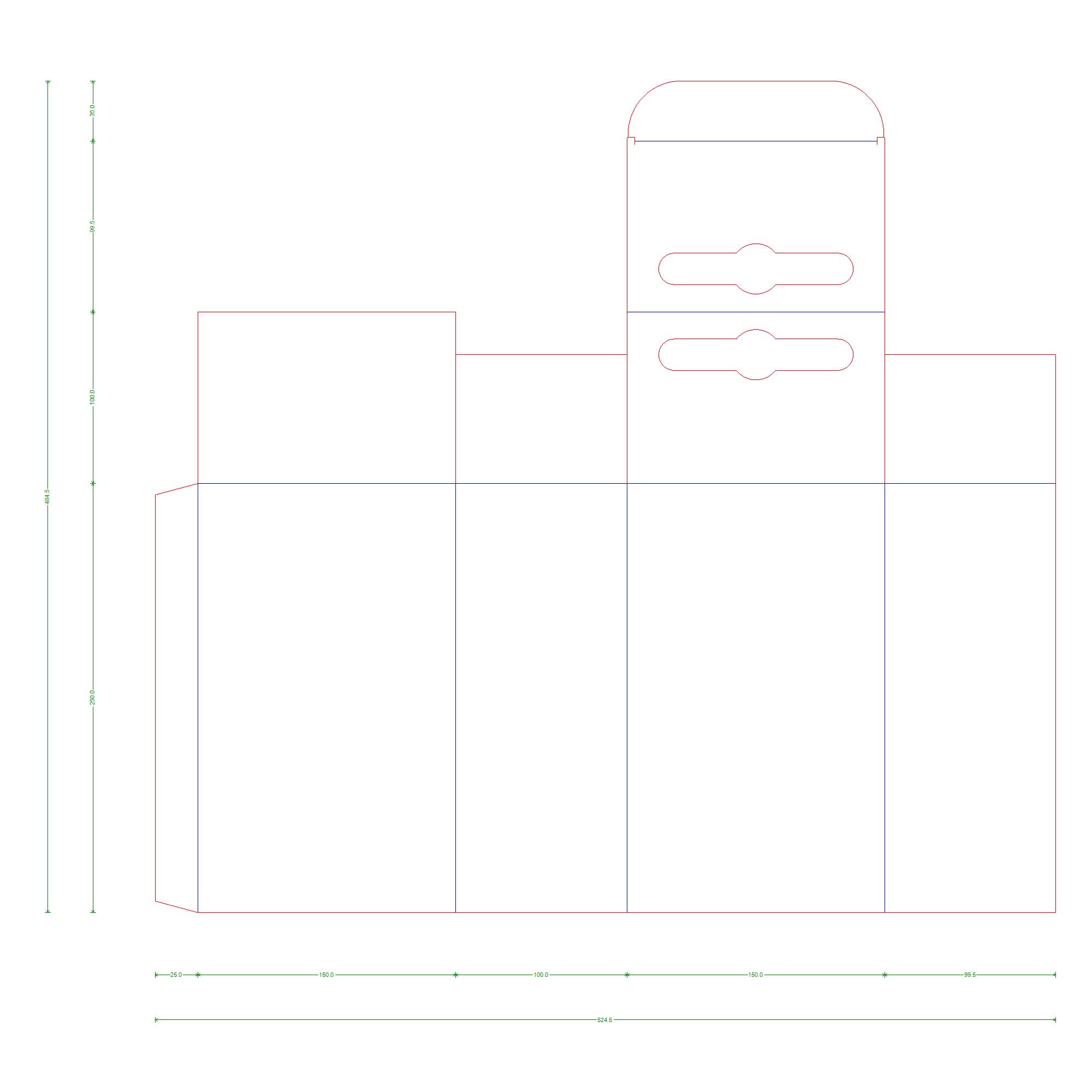10-in H x 6-in W x 4 D Custom Printed Hanging Retail Display Boxes - Image 3
