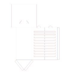 10.5-in L x 5-in W x 3-in H triangular literature dispensary with 10 slots and sign. - Image 3
