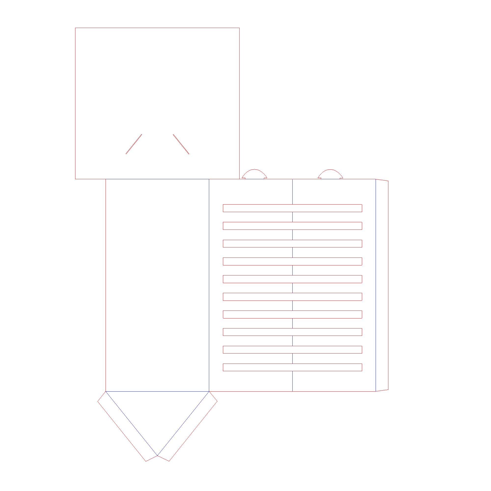 10.5-in L x 5-in W x 3-in H triangular literature dispensary with 10 slots and sign. - Image 3