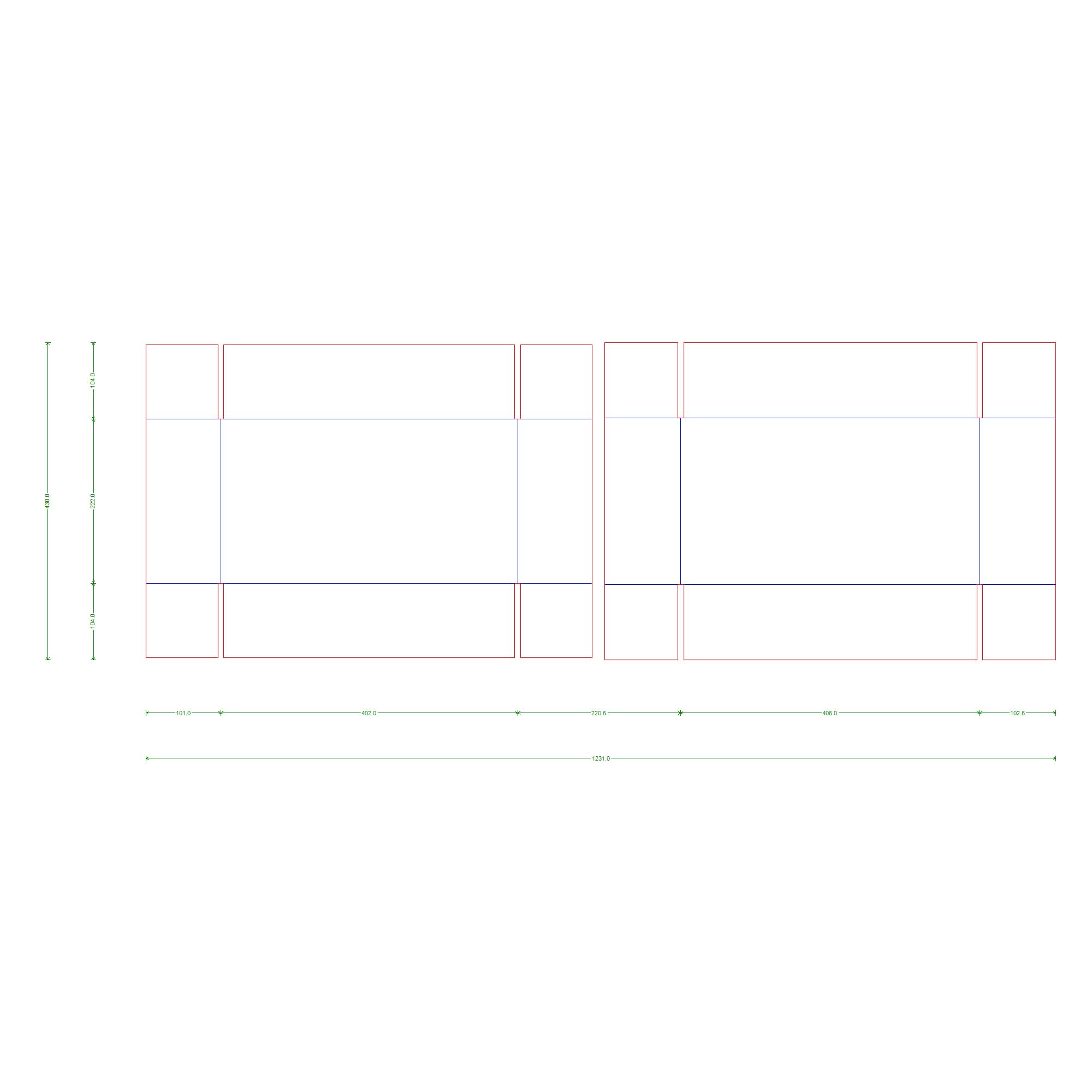 8.75-in W x 16-in L x 4-in H rectangular box top and bottom. - Image 3