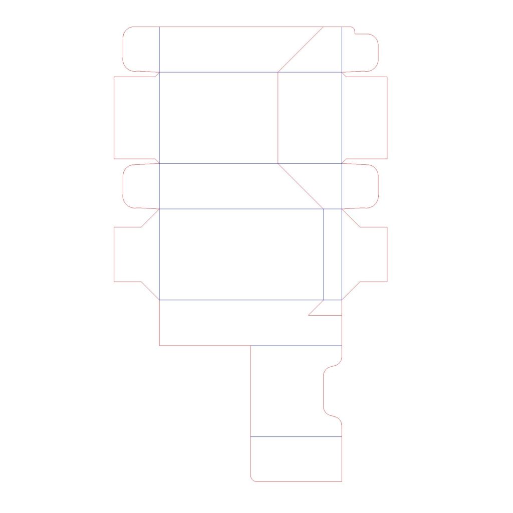 2.75-in W x 5.5-in L x 7.25-in H rectangular box.