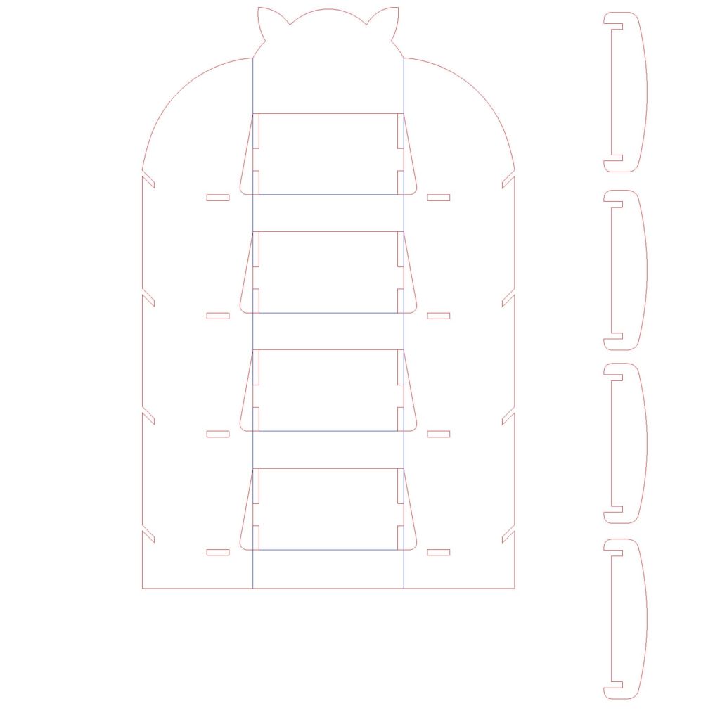 Custom Point of Sale Display, 4 Shelves | 12-in L x 15-in W x 62-in H