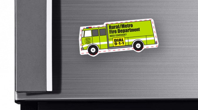 Fire truck custom magnet