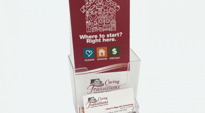 brochure and business card holder