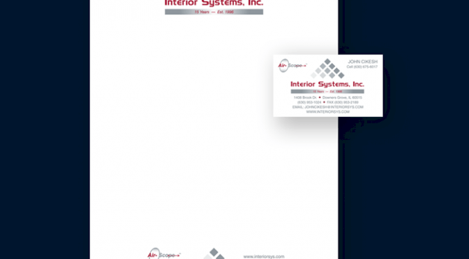 2-color letterhead and business card designs