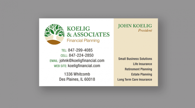 financial planning business card ideas