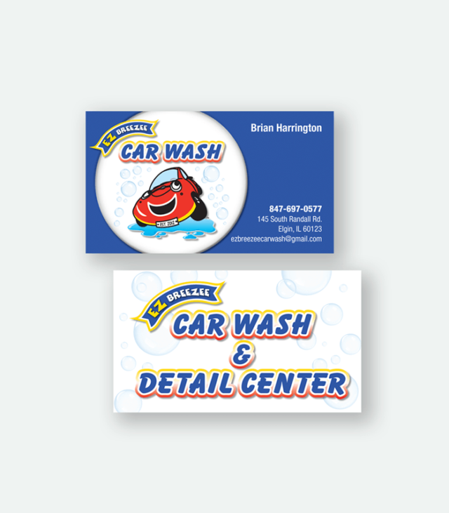 car wash business cards