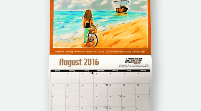 Custom artwork calendar