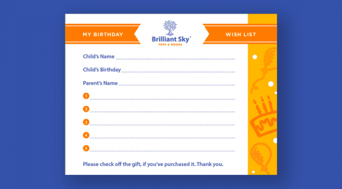 Gift List Card