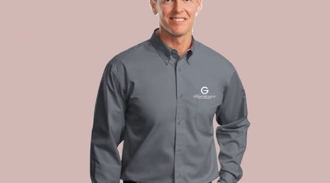 Gray Logo Dress Shirt