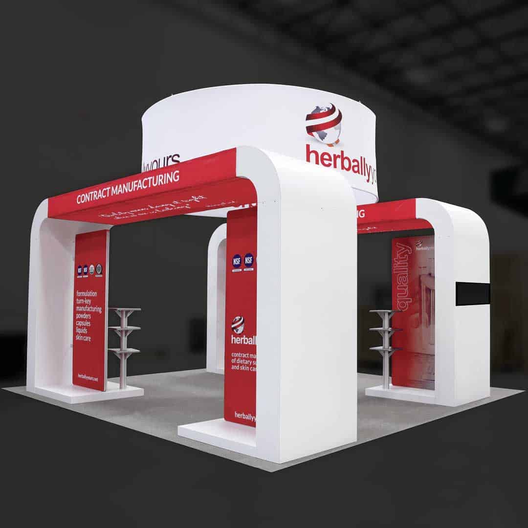 20x20 island exhibit for trade show displays