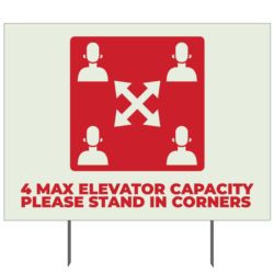 Please Stand in Corners Yard Sign