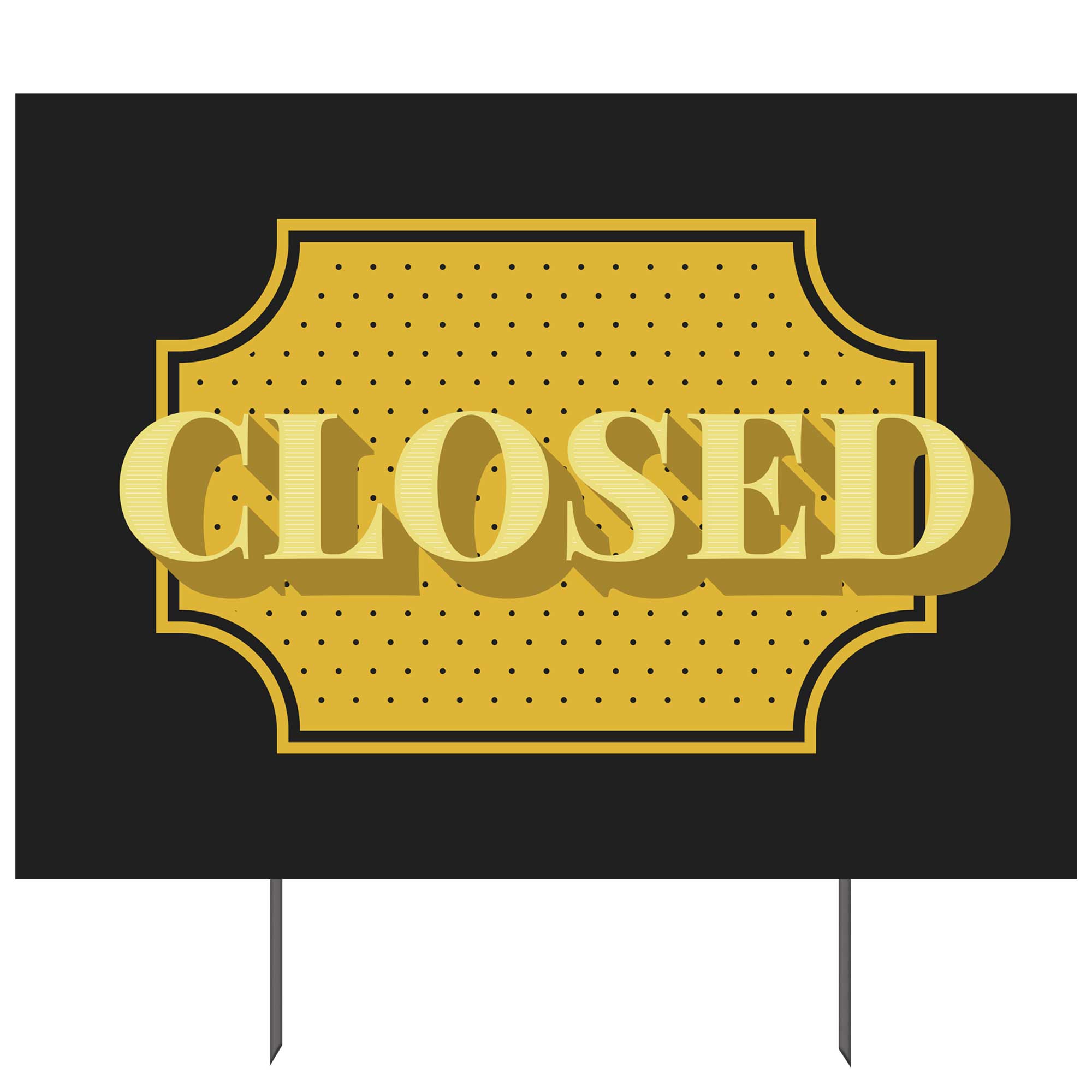Closed Yard Sign