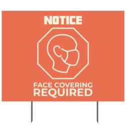 Face Covering Required Fountain Yard Sign