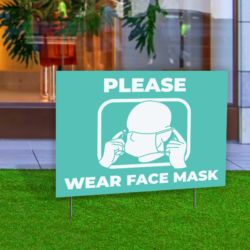 Wear Face Mask Yard Sign