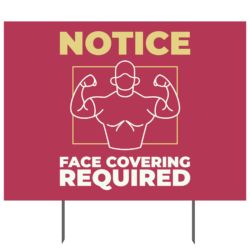 Face Covering Required Yard Sign