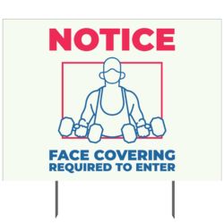 Face Covering Required Yard Sign