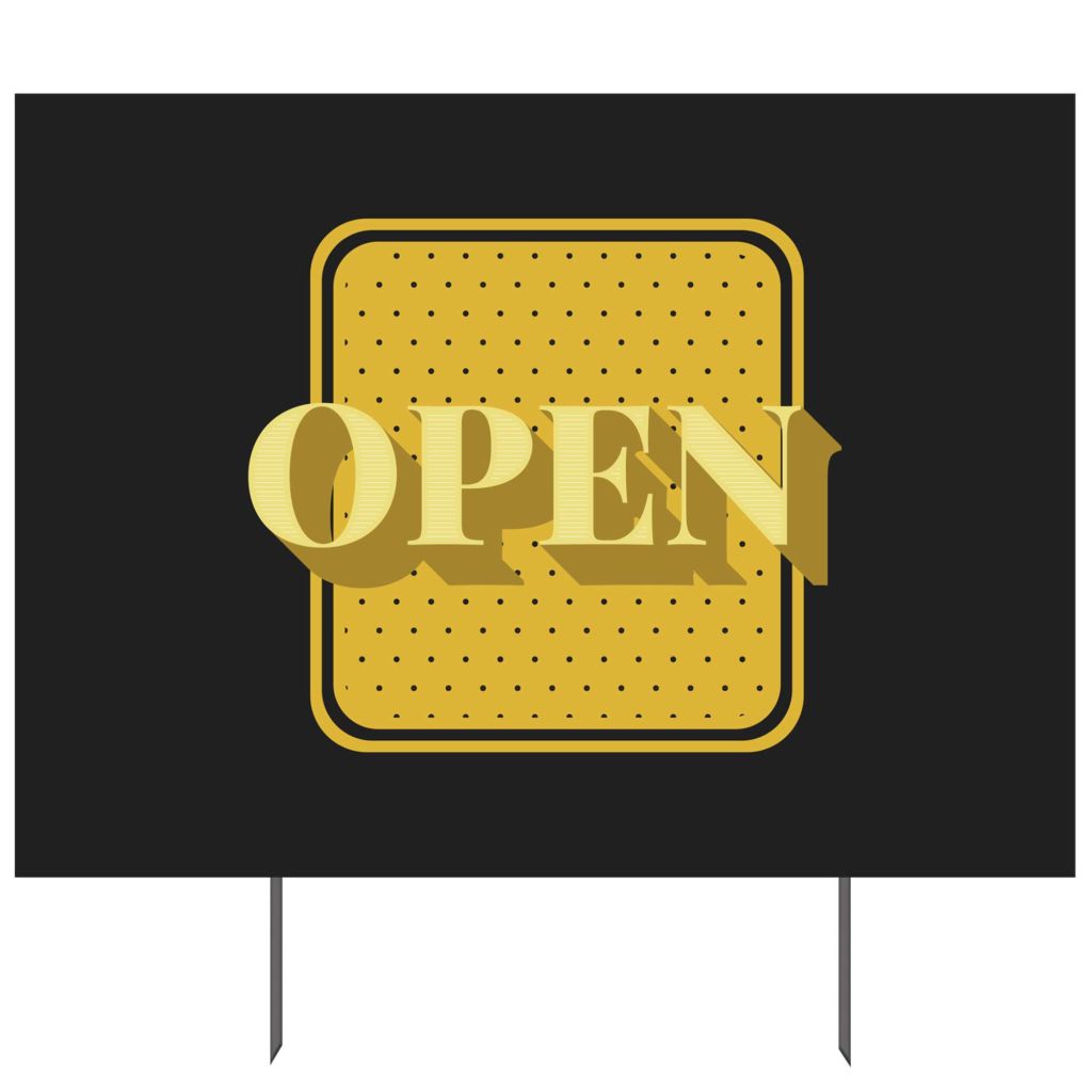Open Yard Sign